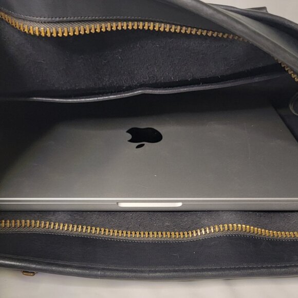 Vintage Coach Embassy Briefcase Black Leather 1990s Made in USA – BLL Embossed - Picture 3 of 6